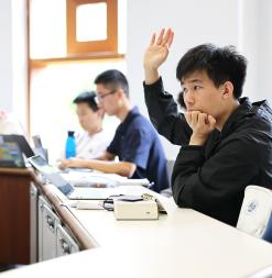 Student raising hand
